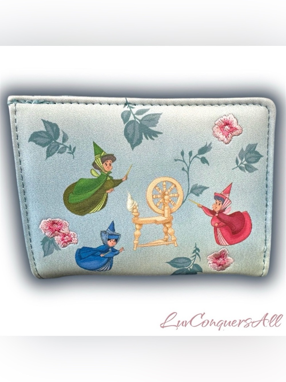 Disney Princess Sleeping Beauty Flora, Fauna, and Merryweather Mini Wallet